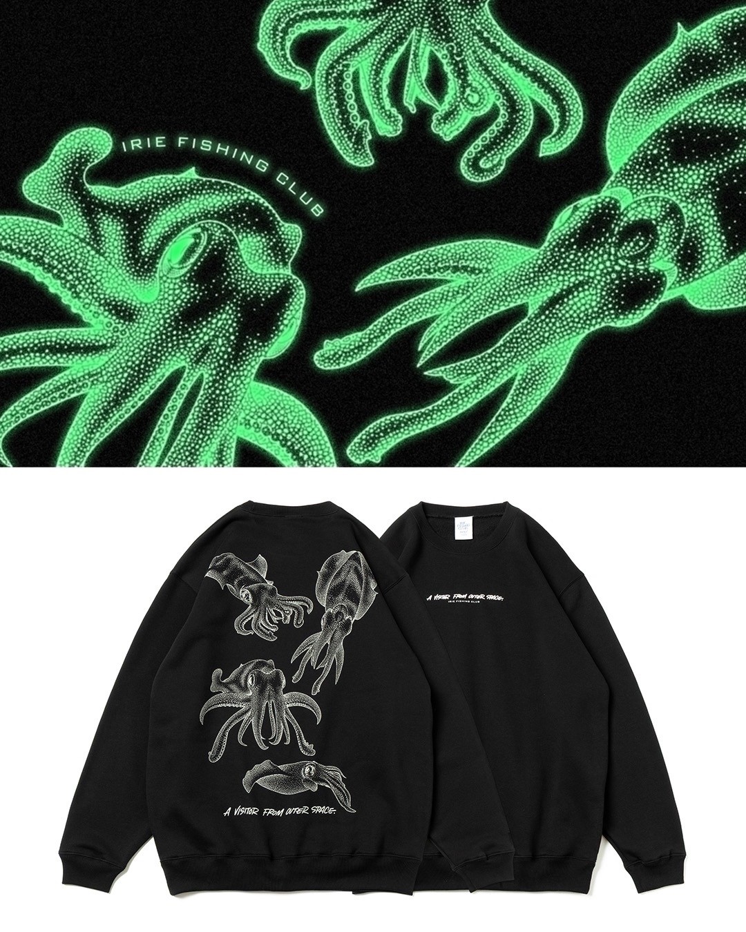🦑🛸 新アイテム　GLOW SQUID IN THE DARK CREW 🛸🦑